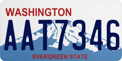 WA license plate AAT7346