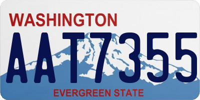 WA license plate AAT7355