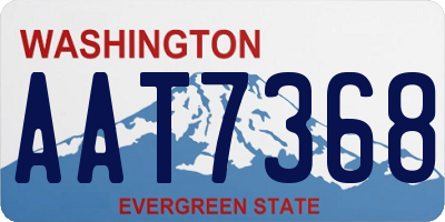 WA license plate AAT7368