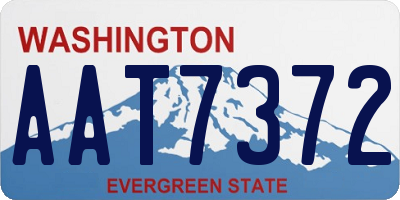 WA license plate AAT7372