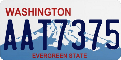 WA license plate AAT7375