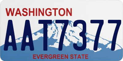 WA license plate AAT7377