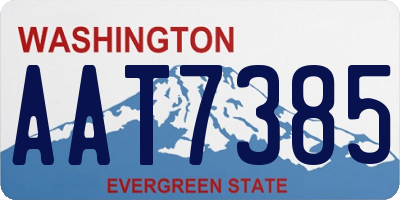 WA license plate AAT7385