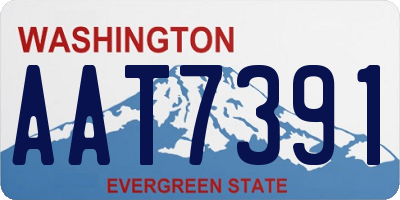 WA license plate AAT7391