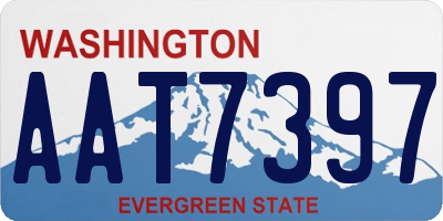 WA license plate AAT7397