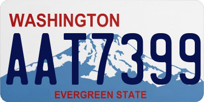 WA license plate AAT7399