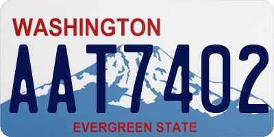 WA license plate AAT7402