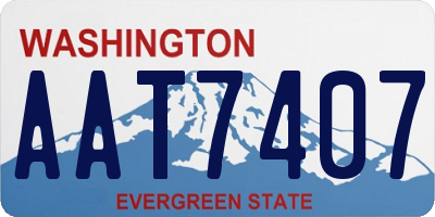 WA license plate AAT7407