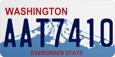 WA license plate AAT7410