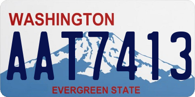 WA license plate AAT7413
