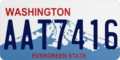 WA license plate AAT7416