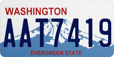 WA license plate AAT7419