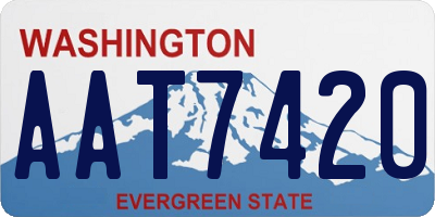 WA license plate AAT7420