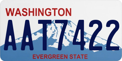 WA license plate AAT7422