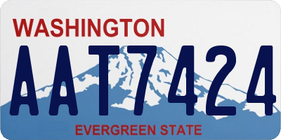 WA license plate AAT7424