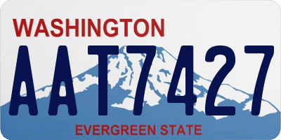 WA license plate AAT7427