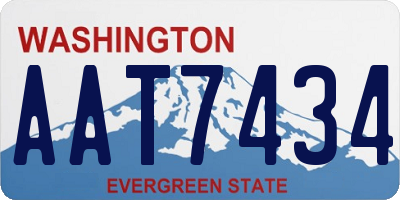 WA license plate AAT7434