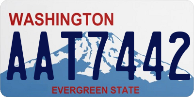 WA license plate AAT7442