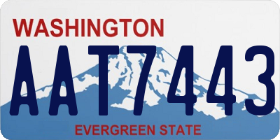 WA license plate AAT7443