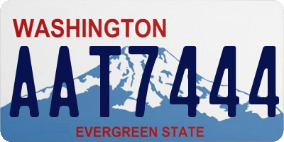 WA license plate AAT7444