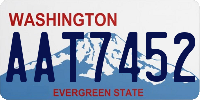 WA license plate AAT7452