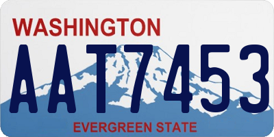 WA license plate AAT7453