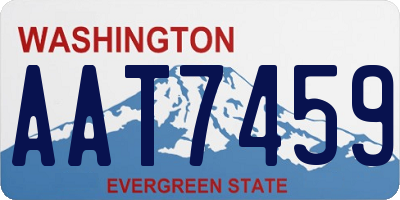 WA license plate AAT7459