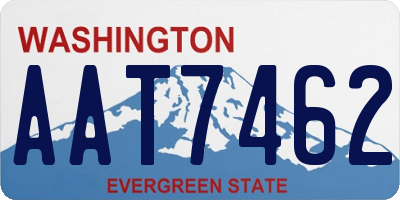 WA license plate AAT7462