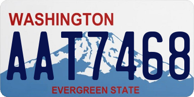 WA license plate AAT7468