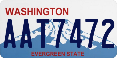 WA license plate AAT7472