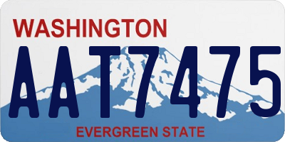 WA license plate AAT7475