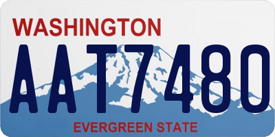 WA license plate AAT7480