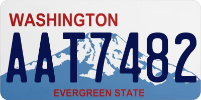 WA license plate AAT7482