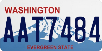 WA license plate AAT7484