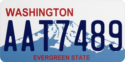 WA license plate AAT7489