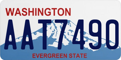 WA license plate AAT7490