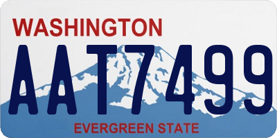 WA license plate AAT7499