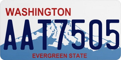 WA license plate AAT7505