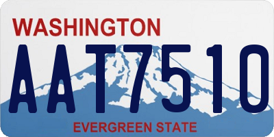 WA license plate AAT7510