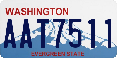 WA license plate AAT7511