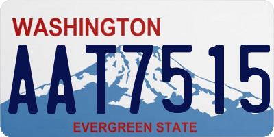 WA license plate AAT7515