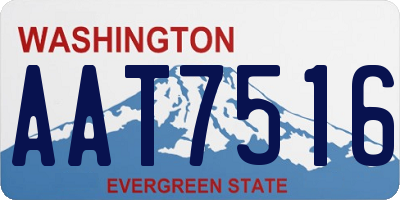 WA license plate AAT7516