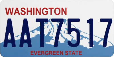 WA license plate AAT7517