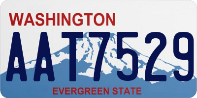 WA license plate AAT7529