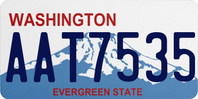 WA license plate AAT7535