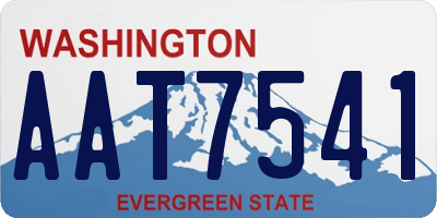 WA license plate AAT7541