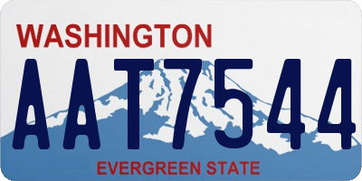 WA license plate AAT7544