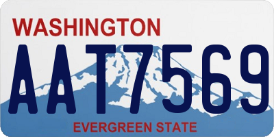 WA license plate AAT7569