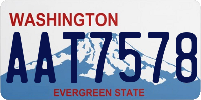 WA license plate AAT7578