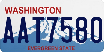 WA license plate AAT7580